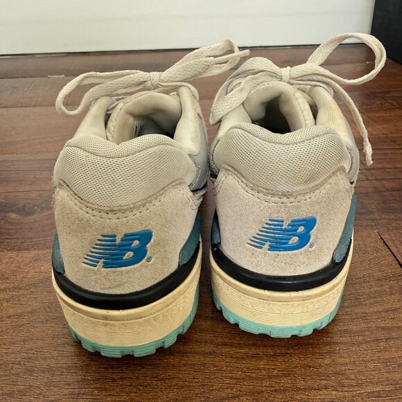 New Balance 550 Mens Size 5 White Surf Sea Salt Yellow Cream Blue GSB550SC - Picture 3 of 8